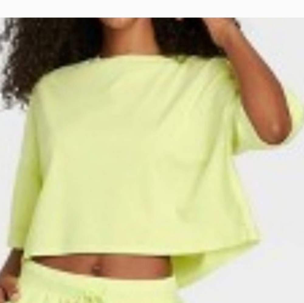 Colsie Pajama T-shirt Top Women's Cotton Luminary Green, XS, S